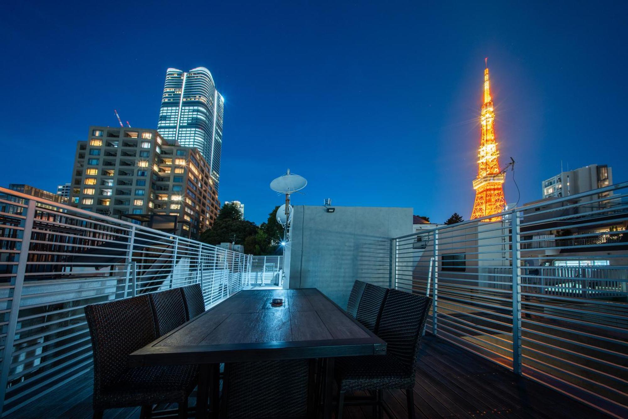 Azabu Modern House The Tokyo Tower Can Be Seen From The Villa 500M2 Exterior photo