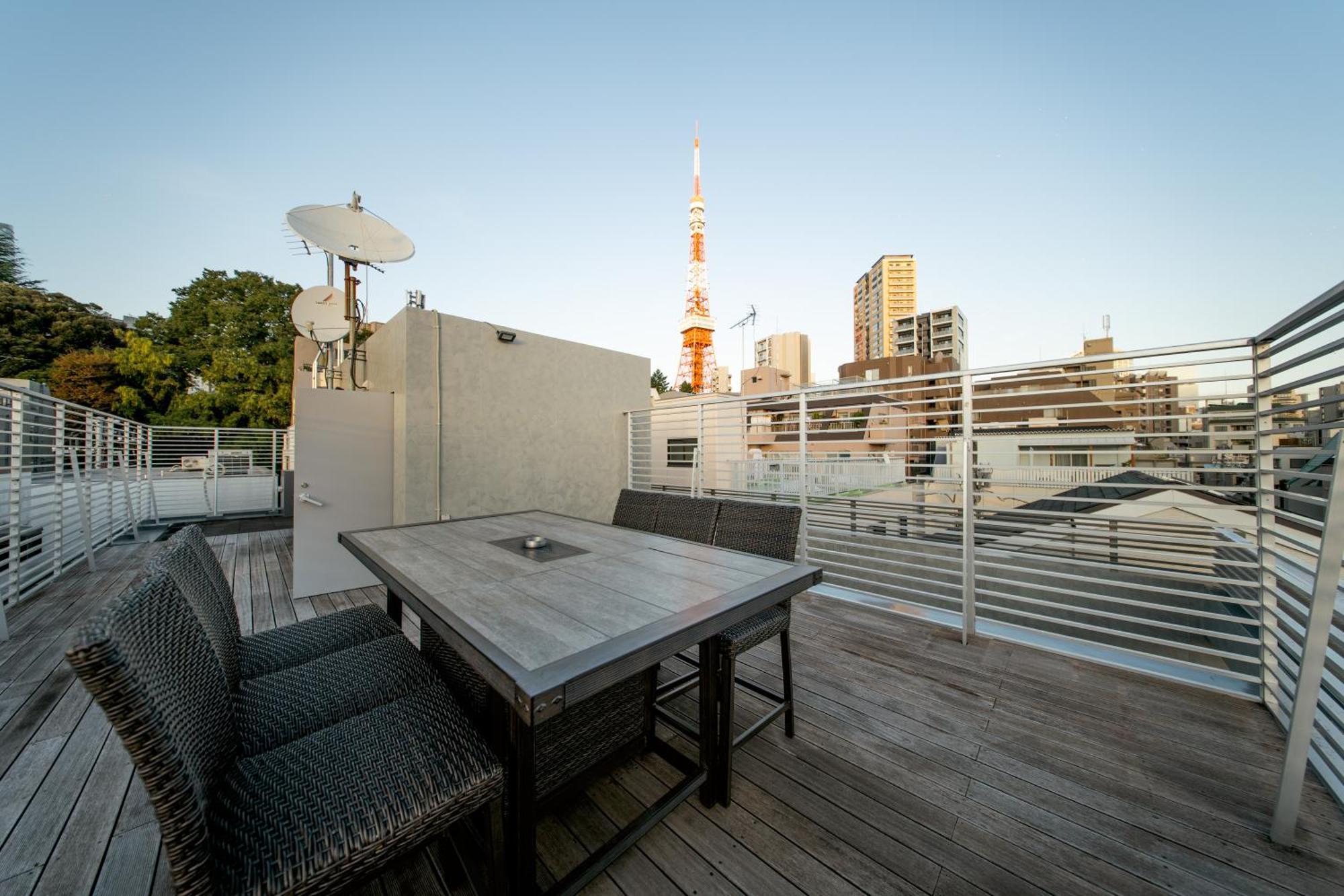 Azabu Modern House The Tokyo Tower Can Be Seen From The Villa 500M2 Exterior photo